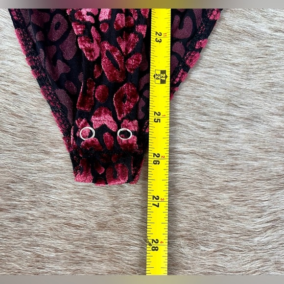 VELVET BURNOUT WHIMSY FAIRY GRUNGE Y2K BODYSUIT - Picture 7 of 7